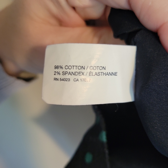 GAP Navy and Green Polka dot Pencil Skirt, 10 - Picture 6 of 7